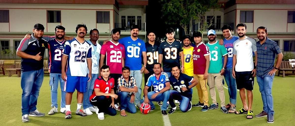 NFL India Star Showdown clan meetup in Bangalore with players wearing team jerseys